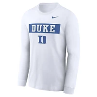 Nike Duke Blue Devils Two-Hit Classic Location Long Sleeve T-Shirt