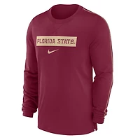 Nike Florida State Seminoles 2024 Sideline Player Tri-Blend Performance Long Sleeve T-Shirt
