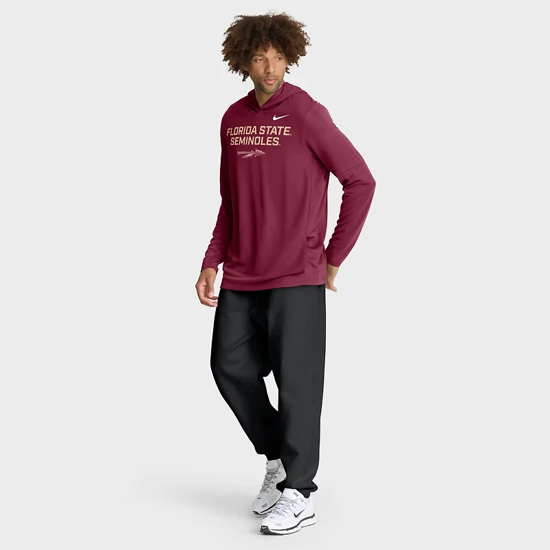 Nike Florida State Seminoles 2025 Sideline Dri-FIT Long Sleeve Hoodie T-Shirt