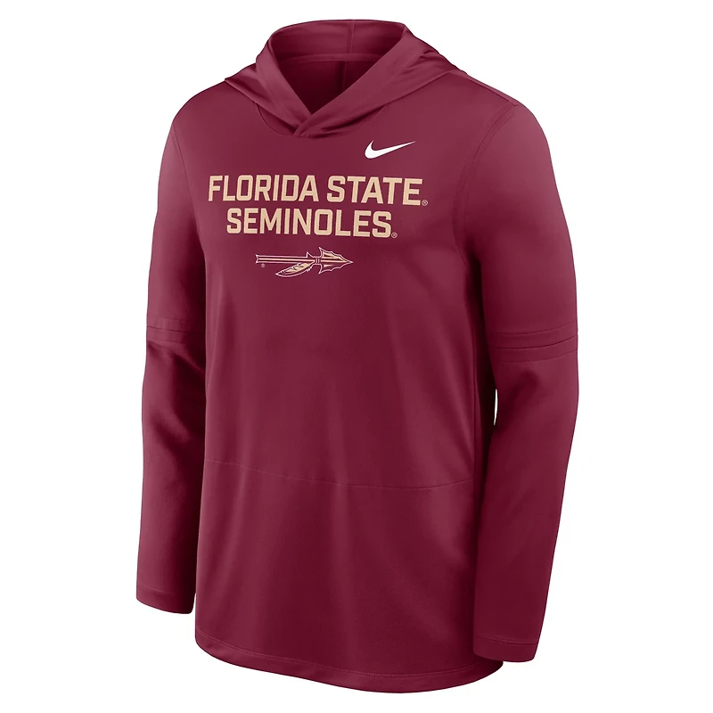 Nike Florida State Seminoles 2025 Sideline Dri-FIT Long Sleeve Hoodie T-Shirt