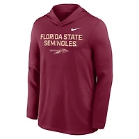 Nike Florida State Seminoles 2025 Sideline Dri-FIT Long Sleeve Hoodie T-Shirt