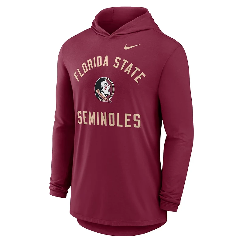 Nike Florida State Seminoles Classic Arch Tri-Blend Dri-FIT Long Sleeve Hoodie T-Shirt