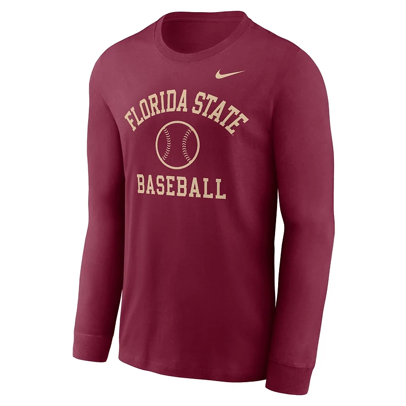 Nike Florida State Seminoles Essential Baseball Arch Long Sleeve T-Shirt