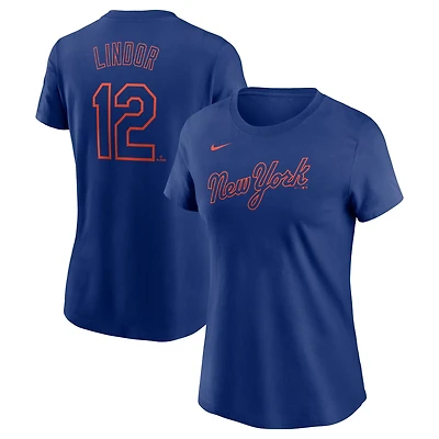 Nike Francisco Lindor New York Mets Fuse Name  Number T-Shirt