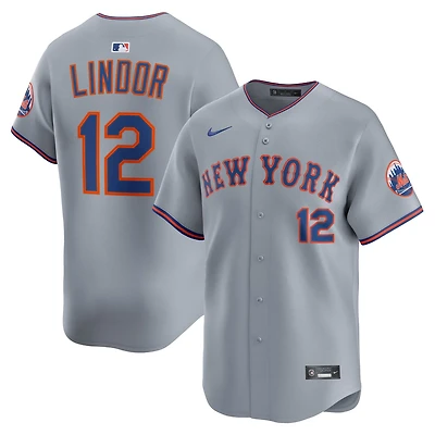 Nike Francisco Lindor New York Mets Road Limited Player Jersey