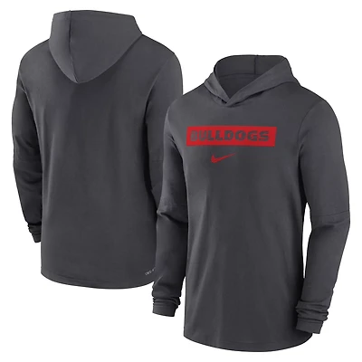 Nike Georgia Bulldogs 2024 Sideline Hoodie Performance Long Sleeve T-Shirt