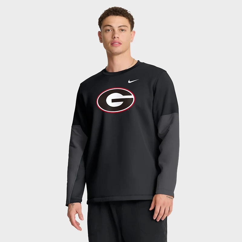 Nike Georgia Bulldogs 2025 Sideline Coach Therma-FIT Long Sleeve T-Shirt