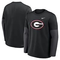 Nike Georgia Bulldogs 2025 Sideline Coach Therma-FIT Long Sleeve T-Shirt