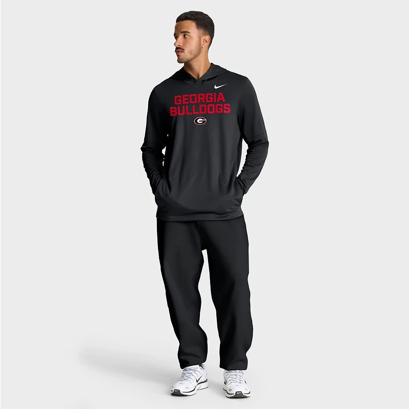 Nike Georgia Bulldogs 2025 Sideline Dri-FIT Long Sleeve Hoodie T-Shirt