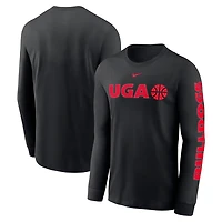 Nike Georgia Bulldogs Basketball Icon Two-Hit Long Sleeve T-Shirt