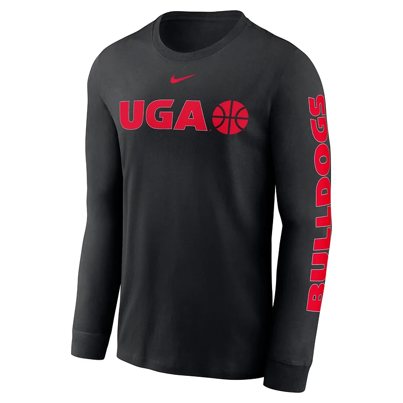 Nike Georgia Bulldogs Basketball Icon Two-Hit Long Sleeve T-Shirt