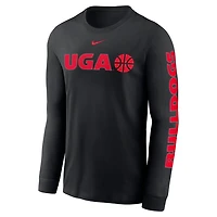 Nike Georgia Bulldogs Basketball Icon Two-Hit Long Sleeve T-Shirt