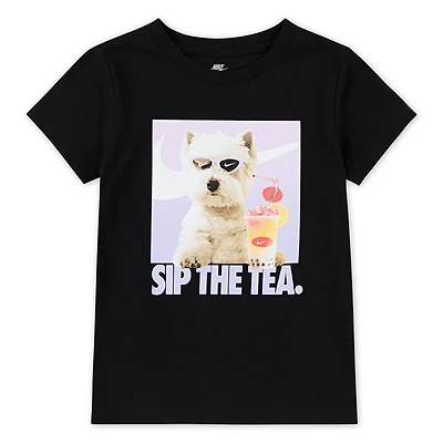 Nike Girls' 4-6X Sip The Tea Photo Graphic T-shirt