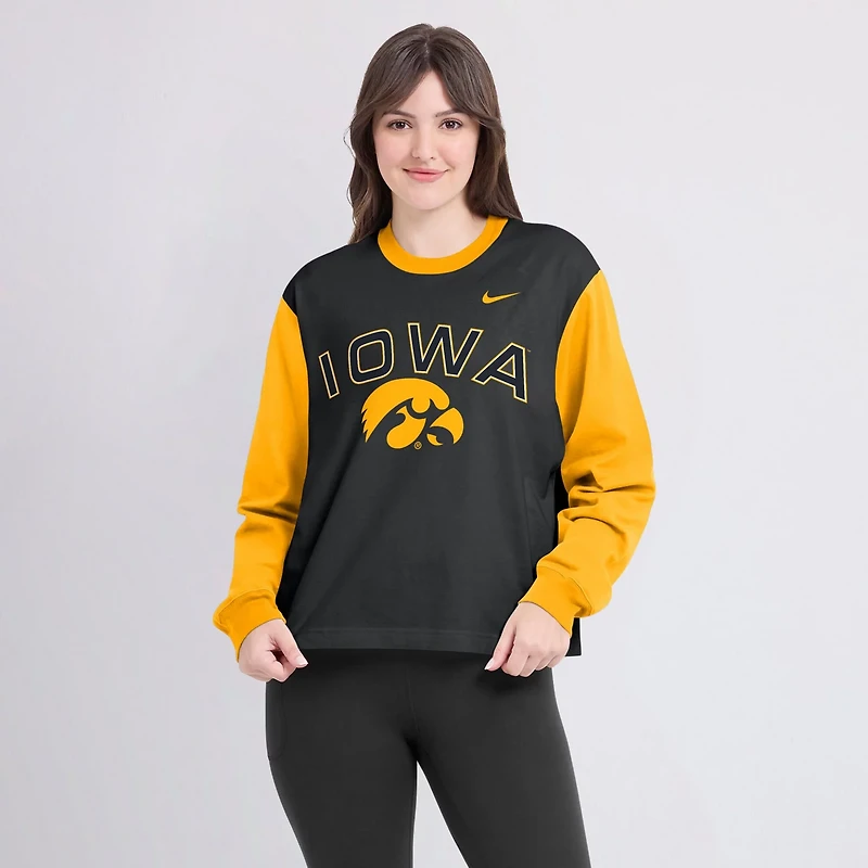 Nike Gold Iowa Hawkeyes Boxy Long Sleeve T-Shirt