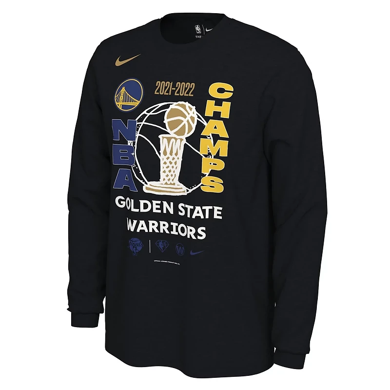 Nike Golden State Warriors 2022 NBA Finals Champions Locker Room Long Sleeve T-Shirt