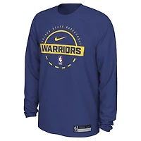 Nike Golden State Warriors 2025 26 On-Court Flare Dri-FIT Practice Long Sleeve Tri-Blend T-Shirt