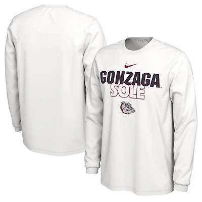 Nike Gonzaga Bulldogs 2023 On Court Bench Long Sleeve T-Shirt