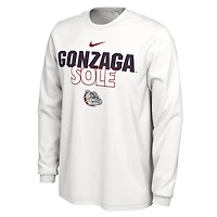 Nike Gonzaga Bulldogs 2023 On Court Bench Long Sleeve T-Shirt