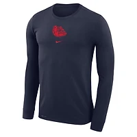 Nike Gonzaga Bulldogs Basketball Shootaround Long Sleeve T-Shirt