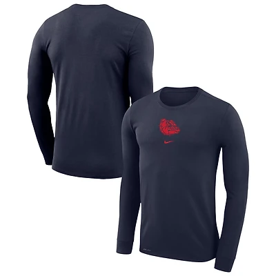 Nike Gonzaga Bulldogs Basketball Shootaround Long Sleeve T-Shirt
