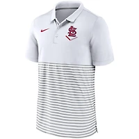 Nike Gray St Louis Cardinals Home Plate Striped Polo