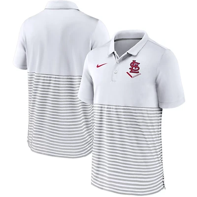 Nike Gray St Louis Cardinals Home Plate Striped Polo