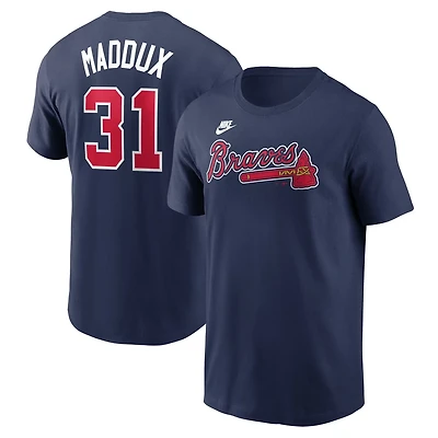 Nike Greg Maddux Atlanta Braves Fuse Name  Number T-Shirt