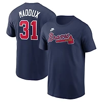 Nike Greg Maddux Atlanta Braves Fuse Name  Number T-Shirt