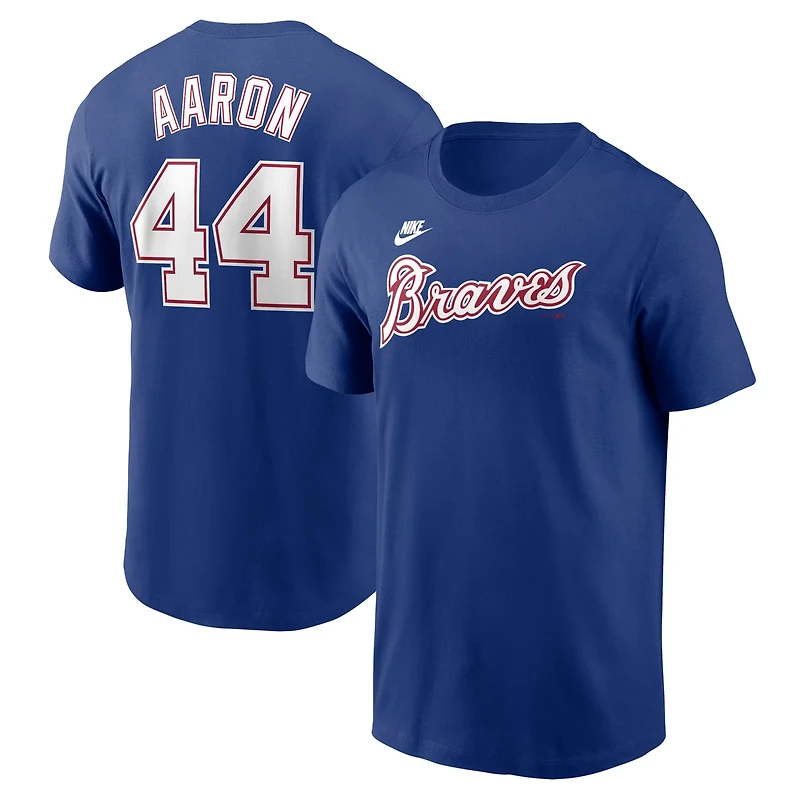 Nike Hank Aaron Atlanta Braves Cooperstown Collection Fuse Name Number T-Shirt