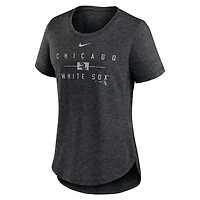 Nike Heather Chicago White Sox Knockout Team Stack Tri-Blend T-Shirt