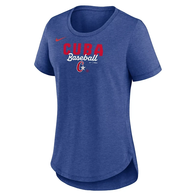 Nike Heather Cuba Baseball 2026 World Classic Arched Tri-Blend T-Shirt