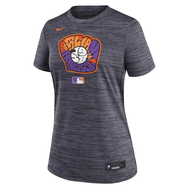 Nike Heather San Francisco Giants 2025 City Connect Authentic Collection Velocity Performance T-Shirt