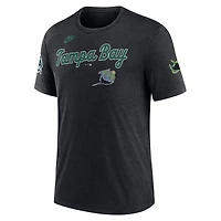 Nike Heather Tampa Bay Rays Cooperstown Collection Eras Tri-Blend T-Shirt