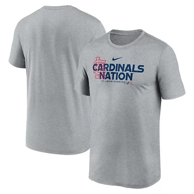 Nike Heathered Charcoal St Louis Cardinals Local Rep Legend Performance T-Shirt
