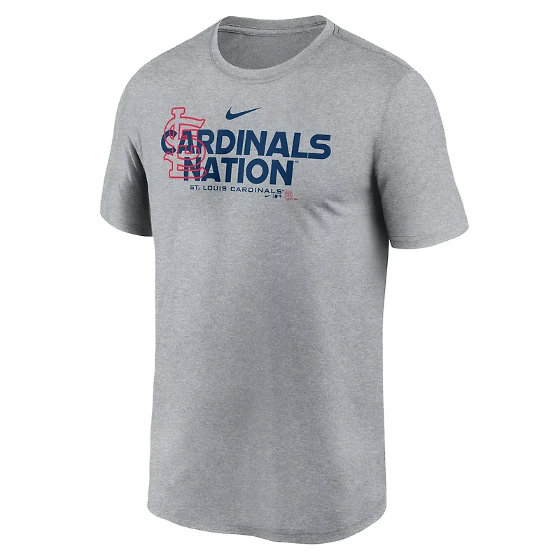 Nike Heathered Charcoal St Louis Cardinals Local Rep Legend Performance T-Shirt
