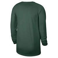Nike Hunter Milwaukee Bucks 2025 26 On-Court Flare Dri-FIT Practice Long Sleeve Tri-Blend T-Shirt
