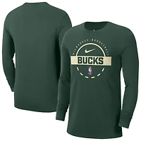 Nike Hunter Milwaukee Bucks Authentic Long Sleeve Practice T-Shirt