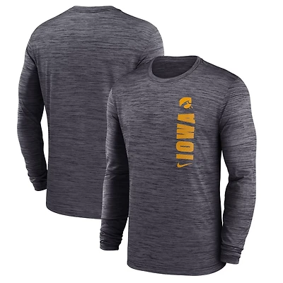 Nike Iowa Hawkeyes 2024 Sideline Velocity Performance Long Sleeve T-Shirt