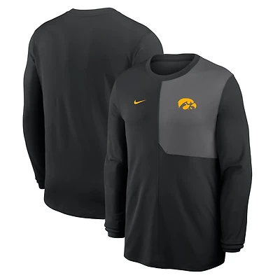 Nike Iowa Hawkeyes 2025 Sideline Coach UV Dri-FIT Long Sleeve Shirt