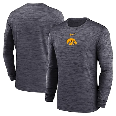 Nike Iowa Hawkeyes 2025 Sideline Velocity Performance Long Sleeve T-Shirt