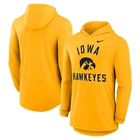 Nike Iowa Hawkeyes Classic Arch Tri-Blend Dri-FIT Long Sleeve Hoodie T-Shirt