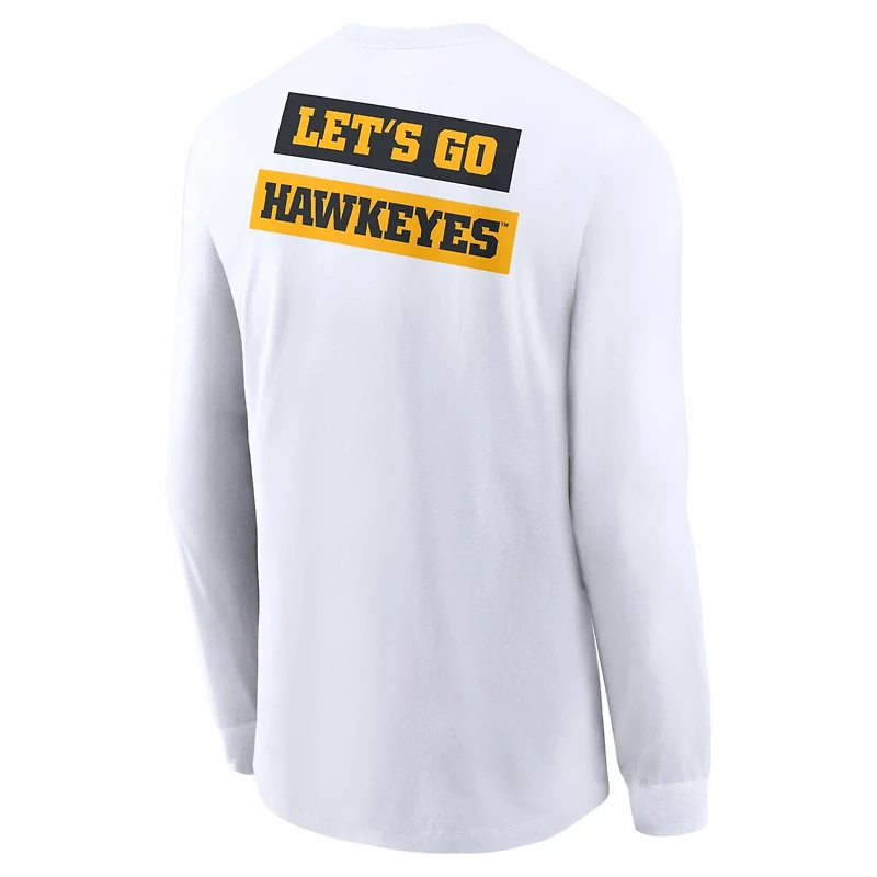 Nike Iowa Hawkeyes Two-Hit Classic Location Long Sleeve T-Shirt