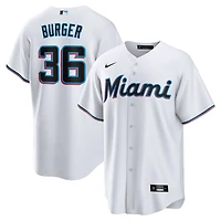 Nike Jake Burger Miami Marlins Home Replica Team Jersey