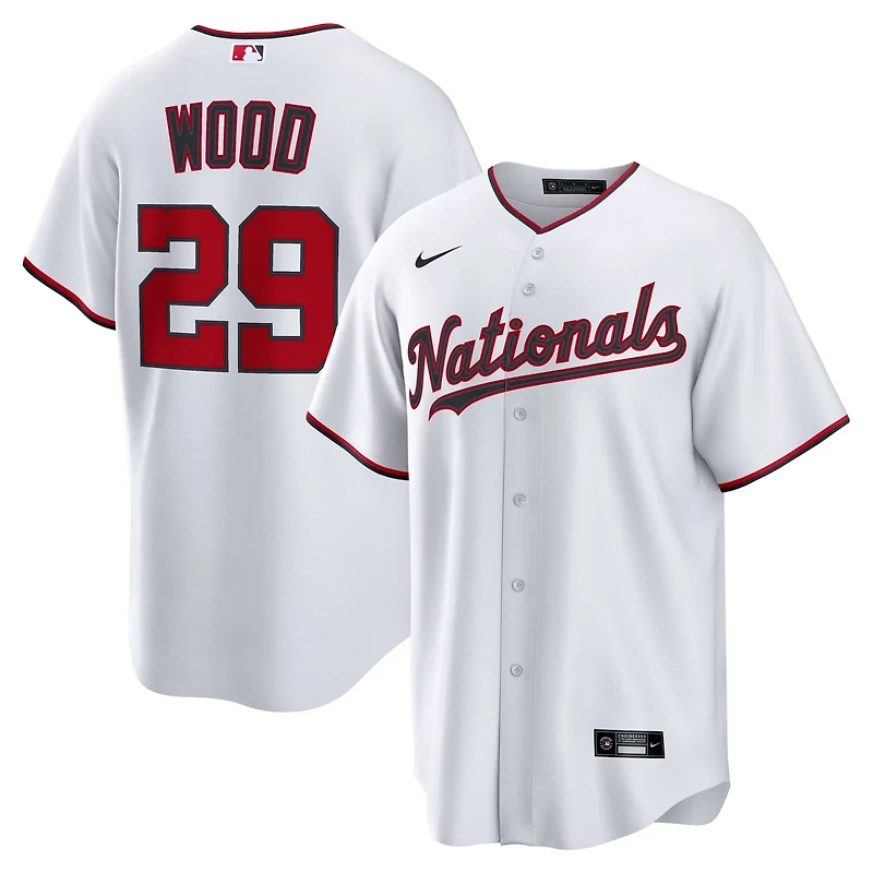 Nike James Wood Washington Nationals Home Replica Jersey