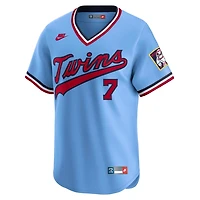 Nike Joe Mauer Light Minnesota Twins Throwback Cooperstown Collection Limited Jersey