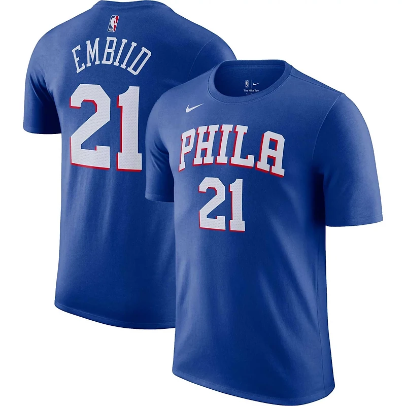 Nike Joel Embiid Philadelphia 76ers Icon 2022/23 Name  Number T-Shirt