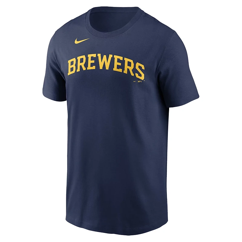 Nike Joey Wiemer Milwaukee Brewers Name  Number T-Shirt