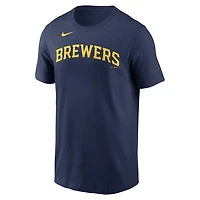 Nike Joey Wiemer Milwaukee Brewers Name  Number T-Shirt