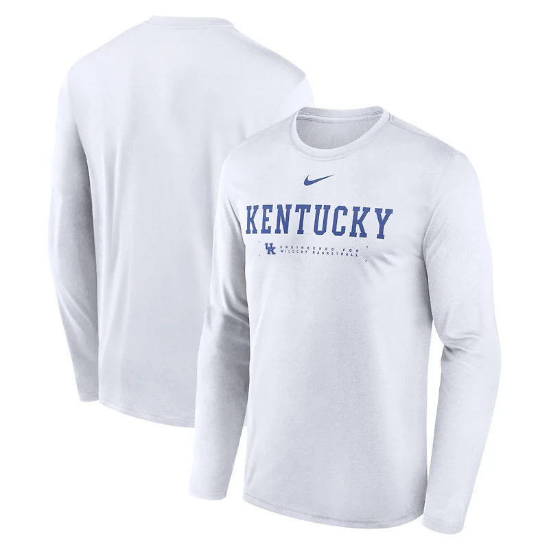 Nike Kentucky Wildcats 2025 Courtside Basketball Shootaround Legend Dri-FIT Long Sleeve T-Shirt