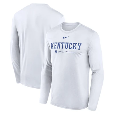 Nike Kentucky Wildcats 2025 Courtside Basketball Shootaround Legend Dri-FIT Long Sleeve T-Shirt